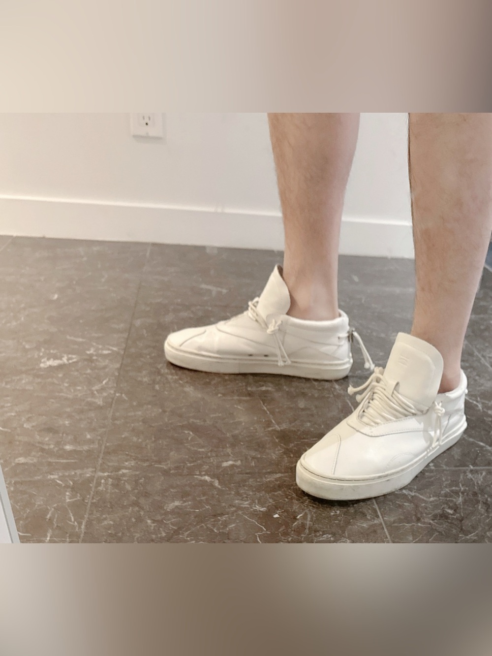 Men's White High-Top Sneakers